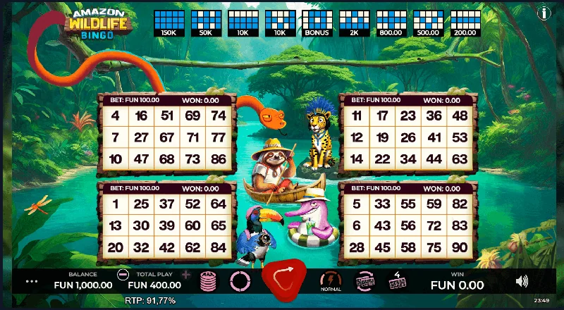 Screenshot di Amazon Wildlife Bingo