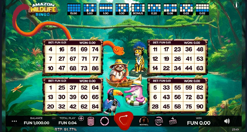 Screenshot di Amazon Wildlife Bingo