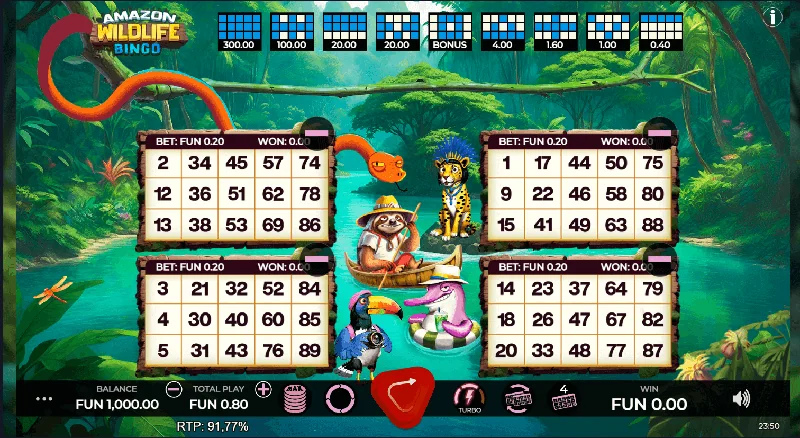 Screenshot di Amazon Wildlife Bingo