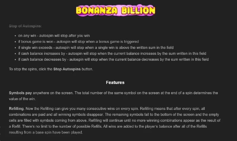 Screenshot di Bonanza Billion