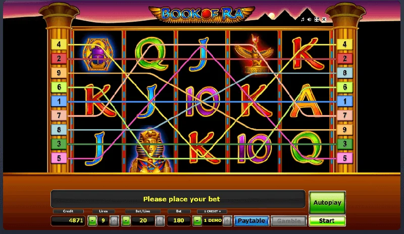Screenshot di Book Of Ra