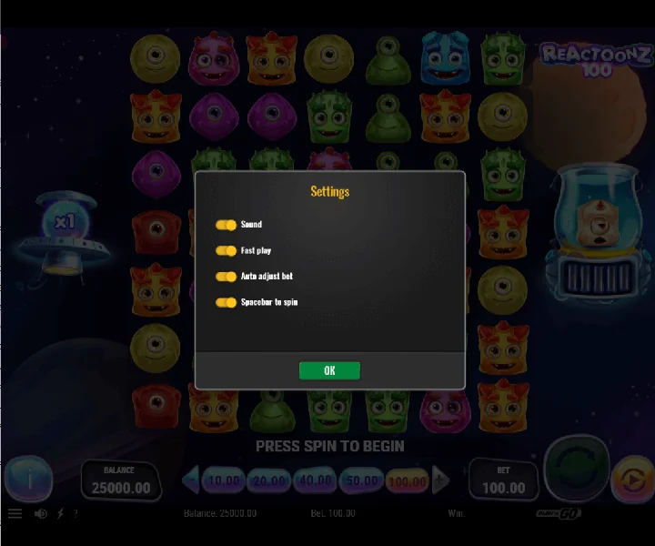 Reactoonz 100 Screenshot