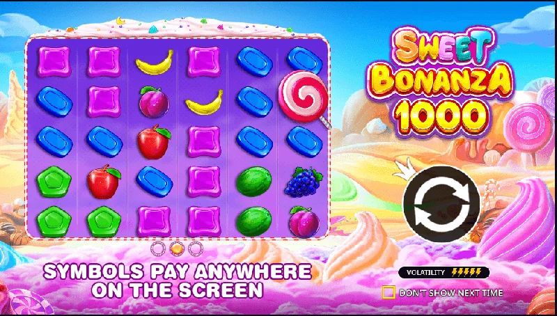 Screenshot di Sweet Bonanza 1000