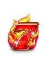 Simbolo Singolo Sette 7 di 777 Burn 'Em Up