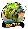 Simbolo Scatter Pesce Bass di Big Bass Splash