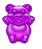 Simbolo Orsetto Gommoso Viola di Sugar Rush 1000